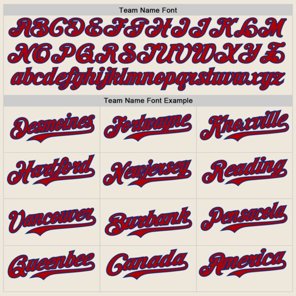 Custom Cream Red Pinstripe Royal Authentic Two Tone Baseball Jersey