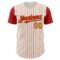 Custom Cream Red Pinstripe Old Gold Authentic Two Tone Baseball Jersey