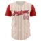 Custom Cream Red Pinstripe Gray Authentic Two Tone Baseball Jersey