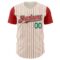 Custom Cream Red Pinstripe White-Kelly Green Authentic Two Tone Baseball Jersey