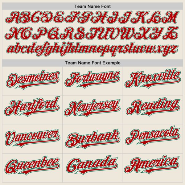 Custom Cream Red Pinstripe White-Kelly Green Authentic Two Tone Baseball Jersey