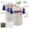 Custom Cream Royal Pinstripe Red Authentic Two Tone Baseball Jersey