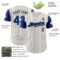 Custom Cream Royal Pinstripe Black Authentic Two Tone Baseball Jersey