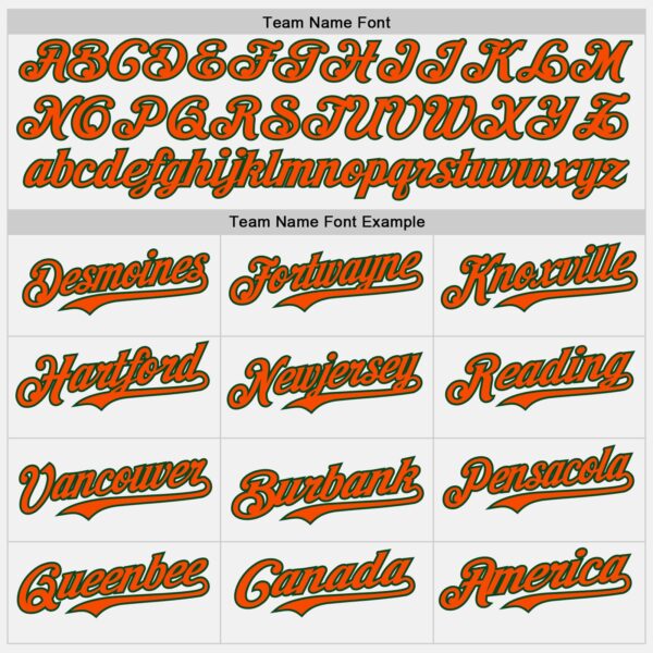 Custom White Orange Pinstripe Green Authentic Two Tone Baseball Jersey