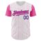 Custom White Pink Pinstripe Purple Authentic Two Tone Baseball Jersey