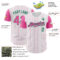 Custom White Pink Pinstripe Kelly Green Authentic Two Tone Baseball Jersey