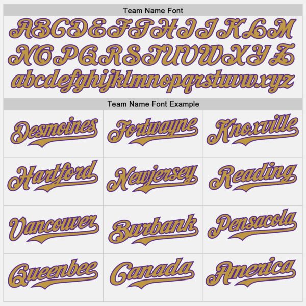 Custom White Old Gold Pinstripe Purple Authentic Two Tone Baseball Jersey