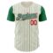 Custom Cream Kelly Green Pinstripe White-Red Authentic Two Tone Baseball Jersey