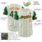 Custom Cream Kelly Green Pinstripe Orange Authentic Two Tone Baseball Jersey