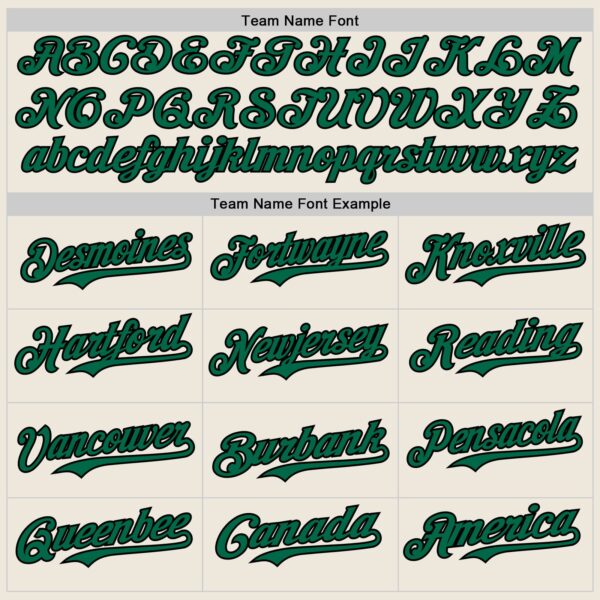 Custom Cream Kelly Green Pinstripe Black Authentic Two Tone Baseball Jersey