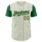 Custom Cream Kelly Green Pinstripe Old Gold Authentic Two Tone Baseball Jersey