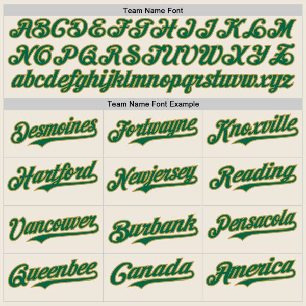 Custom Cream Kelly Green Pinstripe Old Gold Authentic Two Tone Baseball Jersey