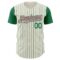 Custom Cream Kelly Green Pinstripe Medium Pink Authentic Two Tone Baseball Jersey