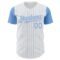 Custom White Light Blue Pinstripe Light Blue Authentic Two Tone Baseball Jersey