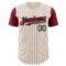 Custom Cream Crimson Pinstripe Black Authentic Two Tone Baseball Jersey