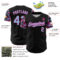 Custom Black Light Blue-Pink Digital Camo Two Tone Authentic Baseball Jersey