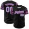 Custom Black Light Blue-Pink Digital Camo Two Tone Authentic Baseball Jersey