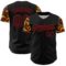 Custom Black Red-Gold Digital Camo Two Tone Authentic Baseball Jersey