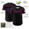 Custom Black Royal-Red Digital Camo Two Tone Authentic Baseball Jersey