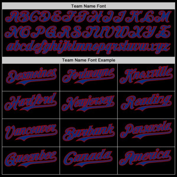 Custom Black Royal-Red Digital Camo Two Tone Authentic Baseball Jersey