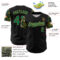 Custom Black Kelly Green-Old Gold Digital Camo Two Tone Authentic Baseball Jersey