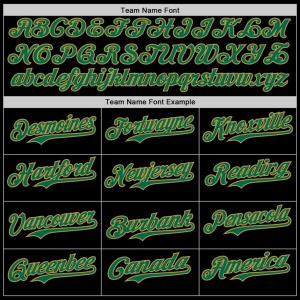 Custom Black Kelly Green-Old Gold Digital Camo Two Tone Authentic Baseball Jersey