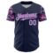 Custom Navy Light Blue-Pink Digital Camo Two Tone Authentic Baseball Jersey