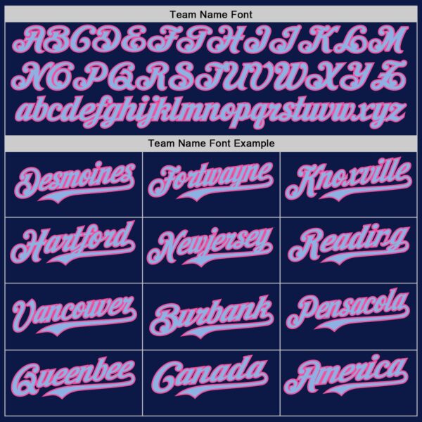 Custom Navy Light Blue-Pink Digital Camo Two Tone Authentic Baseball Jersey