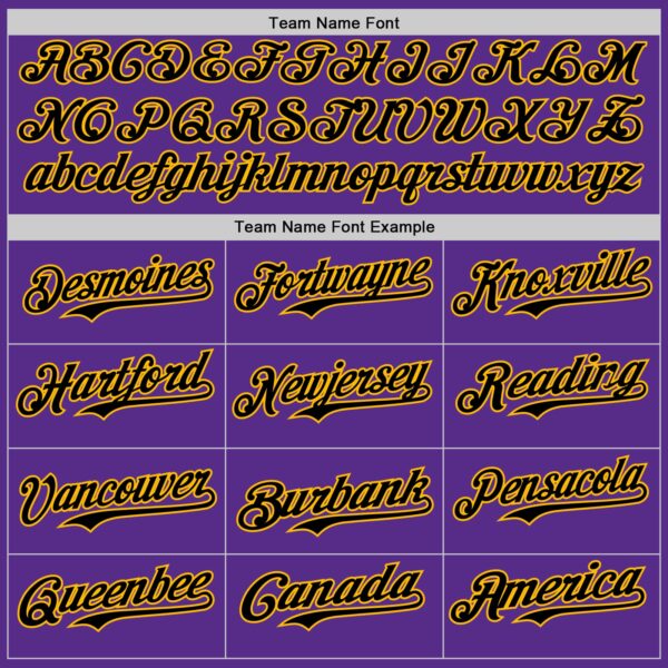 Custom Purple Black-Gold Digital Camo Two Tone Authentic Baseball Jersey