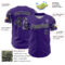 Custom Purple Black-Gray Digital Camo Two Tone Authentic Baseball Jersey