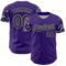 Custom Purple Black-Gray Digital Camo Two Tone Authentic Baseball Jersey