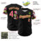 Custom Black Pink Neon Green-White Digital Camo Two Tone Authentic Baseball Jersey