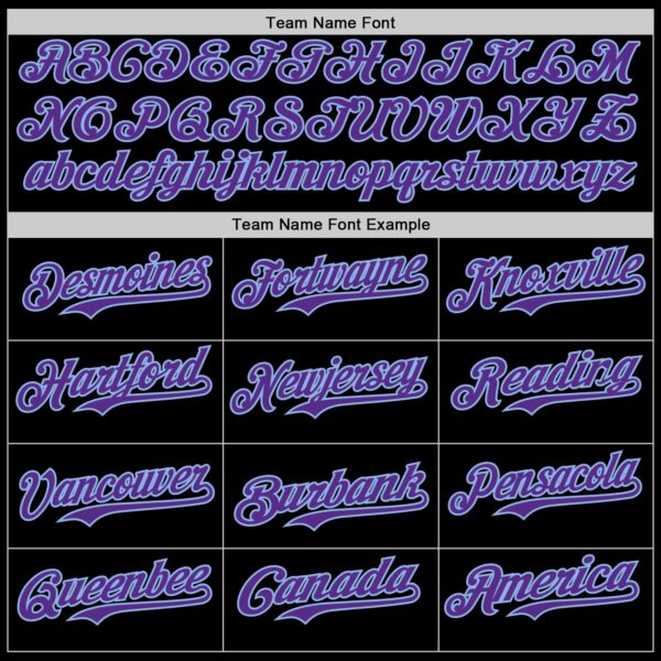 Custom Black Purple Light Blue-Gold Digital Camo Two Tone Authentic Baseball Jersey