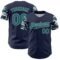 Custom Navy Teal Gray-White Digital Camo Two Tone Authentic Baseball Jersey