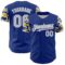 Custom Royal Gray White-Yellow Digital Camo Two Tone Authentic Baseball Jersey