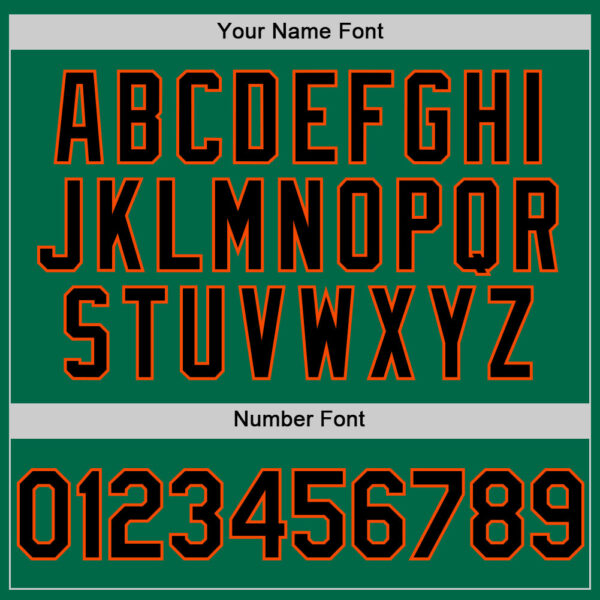 Custom Kelly Green Black Orange-White Digital Camo Two Tone Authentic Baseball Jersey