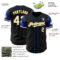 Custom Black White Royal-Yellow Two Tone Authentic Baseball Jersey