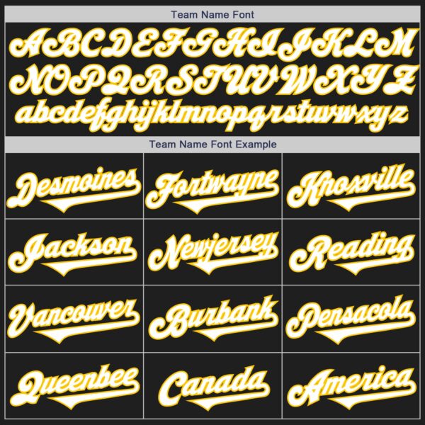 Custom Black White Royal-Yellow Two Tone Authentic Baseball Jersey