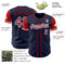 Custom Navy Camo Red-White Authentic Two Tone Baseball Jersey