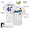 Custom White Kelly Green Pinstripe Purple-Pink Authentic Baseball Jersey