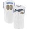 Custom White Old Gold-Royal Authentic Sleeveless Baseball Jersey