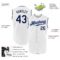 Custom White Navy Authentic Sleeveless Baseball Jersey