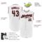 Custom White Black-Crimson Authentic Sleeveless Baseball Jersey