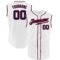 Custom White Navy-Red Authentic Sleeveless Baseball Jersey