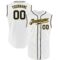 Custom White Navy-Gold Authentic Sleeveless Baseball Jersey