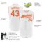 Custom White Orange-Gray Authentic Sleeveless Baseball Jersey