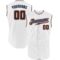 Custom White Black-Orange Authentic Sleeveless Baseball Jersey