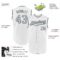 Custom White Silver-Black Authentic Sleeveless Baseball Jersey