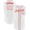 Custom White White-Red Authentic Sleeveless Baseball Jersey