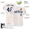 Custom White Orange Pinstripe Navy Authentic Baseball Jersey